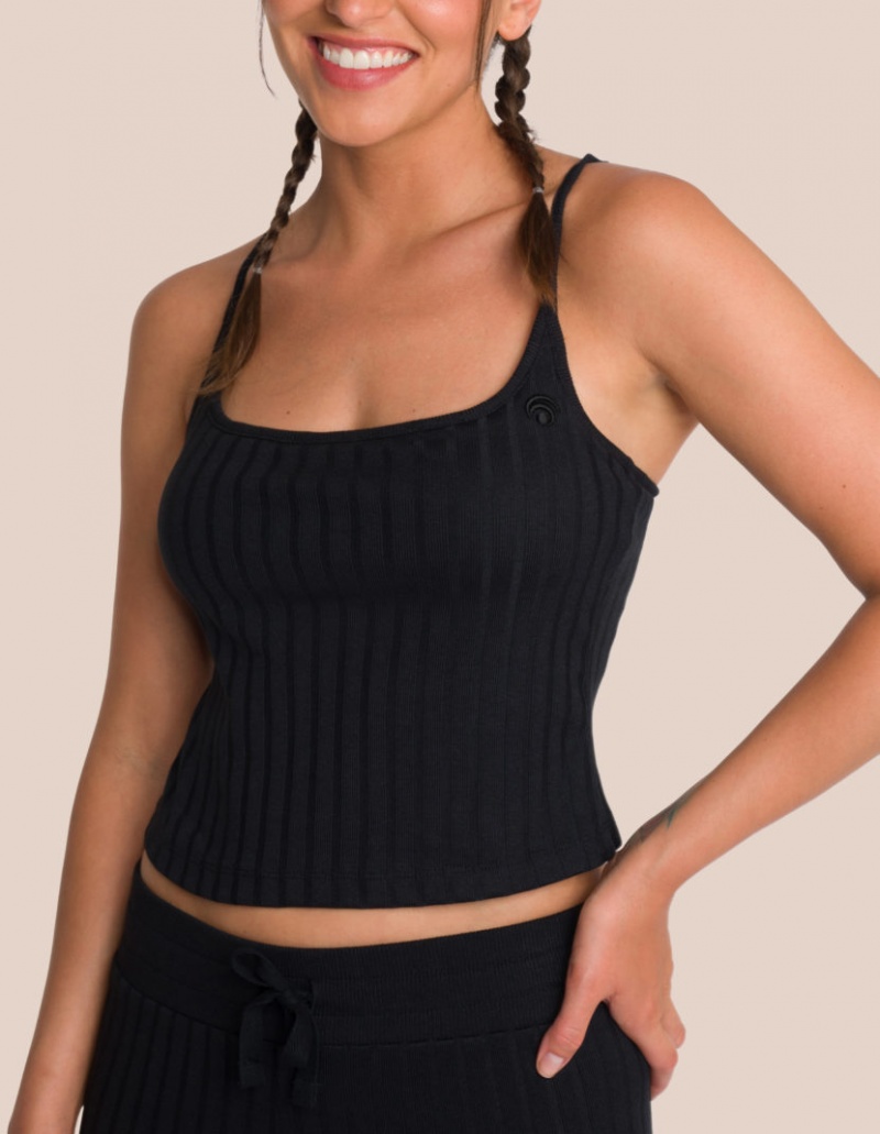 Black Women's Oceans Apart Aurelia Knit Top Petite Set | USA YHP-5179