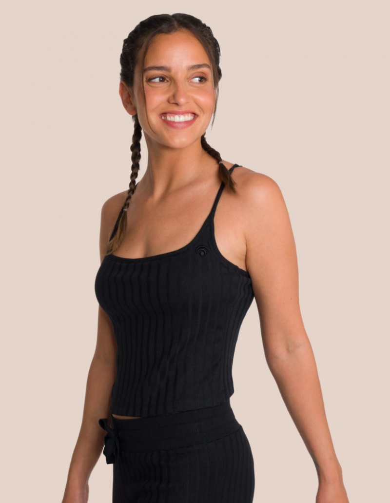 Black Women's Oceans Apart Aurelia Knit Top Petite Set | USA YHP-5179