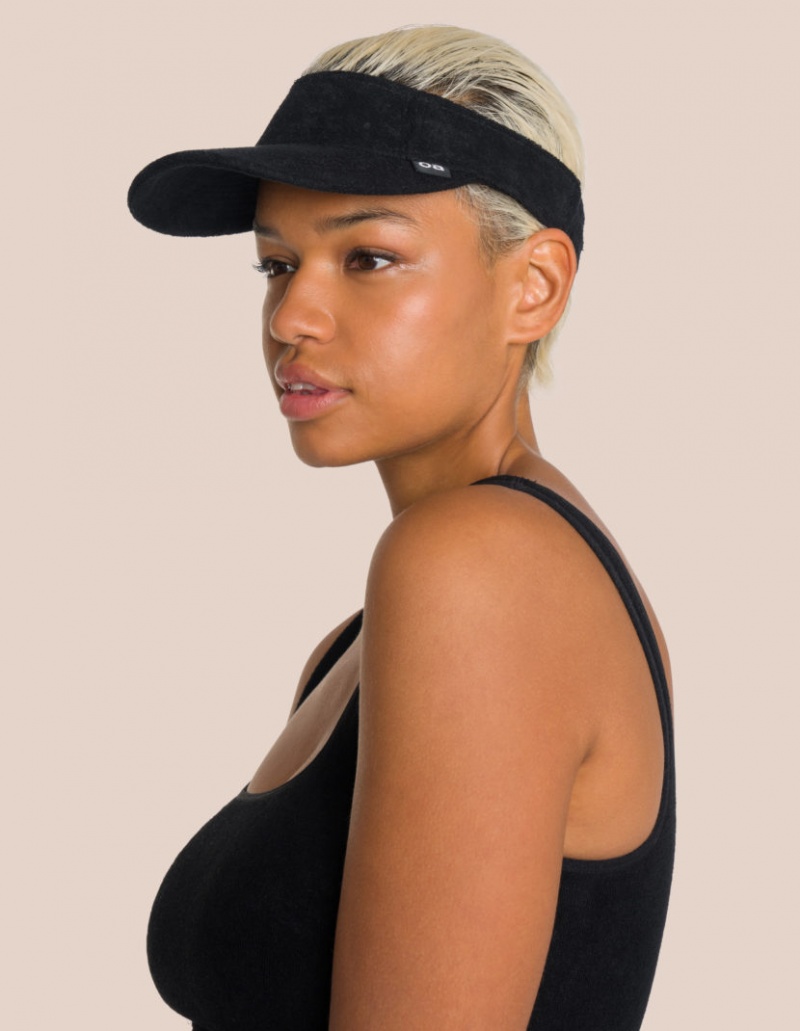 Black Women's Oceans Apart Beauty Frottee Visor Deluxe Set | USA GZR-7454