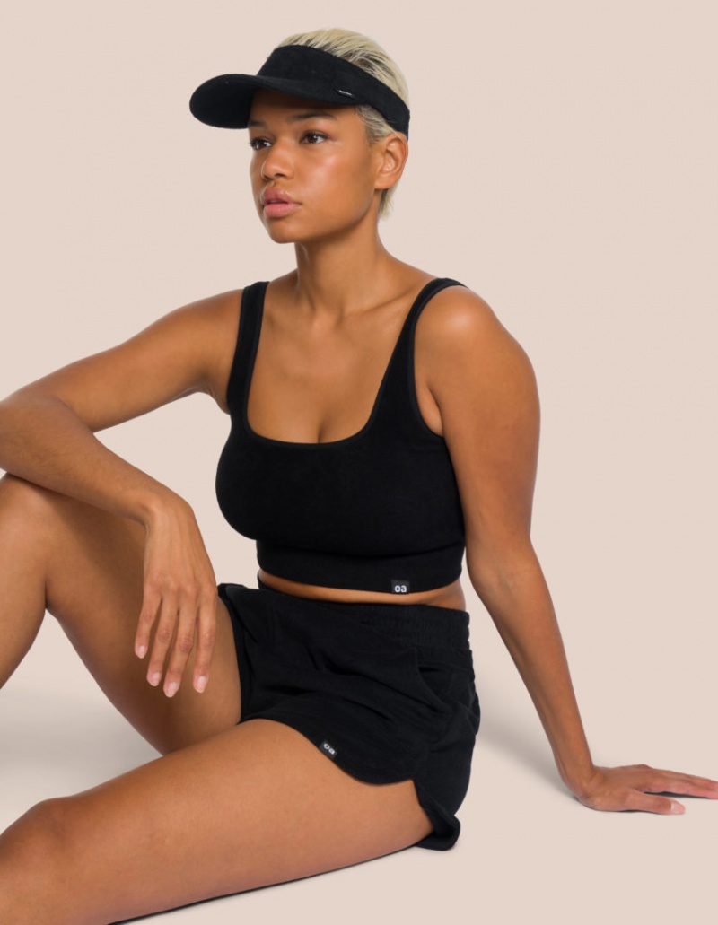 Black Women's Oceans Apart Beauty Frottee Visor Deluxe Set | USA GZR-7454