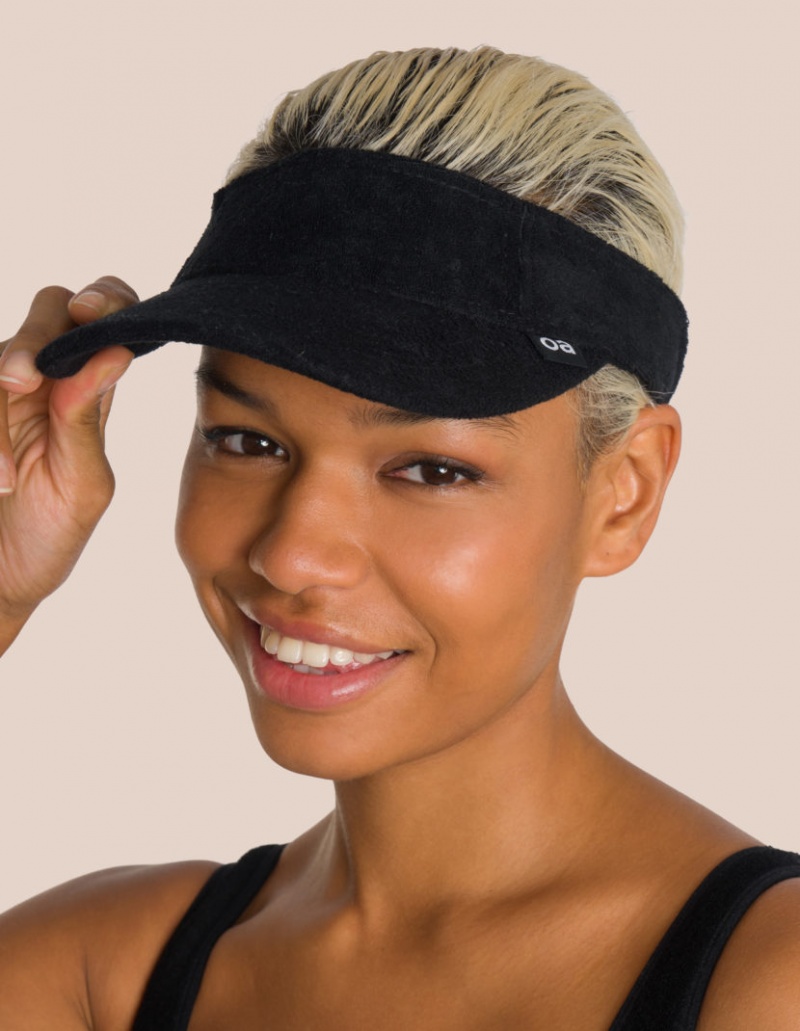 Black Women's Oceans Apart Beauty Frottee Visor Deluxe Set | USA GZR-7454