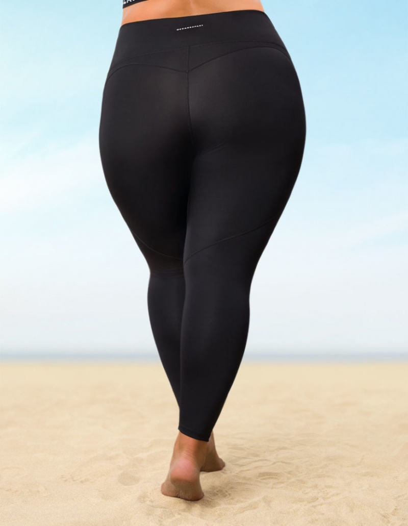 Black Women's Oceans Apart Beauty Pant Curvy Leggings | USA JRM-4154