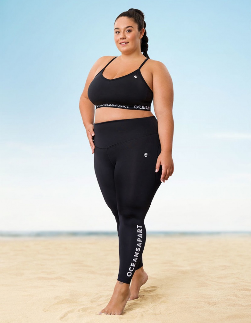 Black Women's Oceans Apart Beauty Pant Curvy Leggings | USA JRM-4154