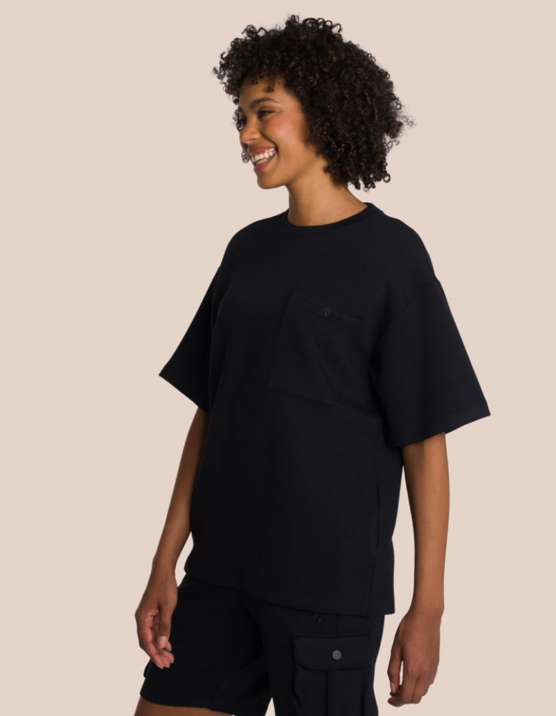 Black Women's Oceans Apart Cruz T-Shirt Set | USA TFW-8253