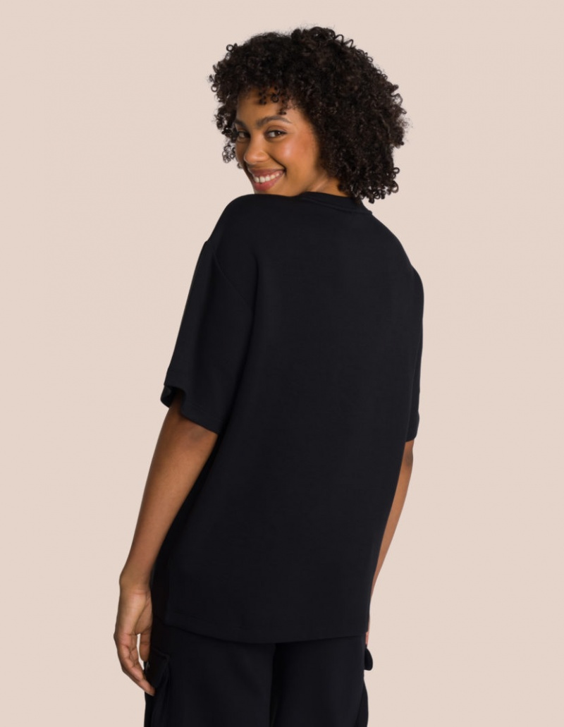 Black Women's Oceans Apart Cruz T-Shirt Set | USA TFW-8253