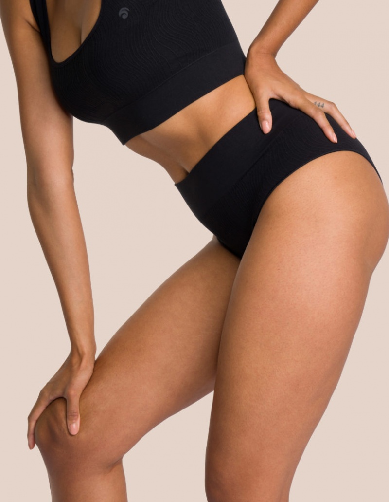 Black Women's Oceans Apart Joelle Pantie Deluxe Set | USA ETG-4477