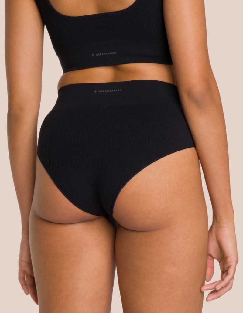 Black Women's Oceans Apart Joelle Pantie Deluxe Set | USA ETG-4477