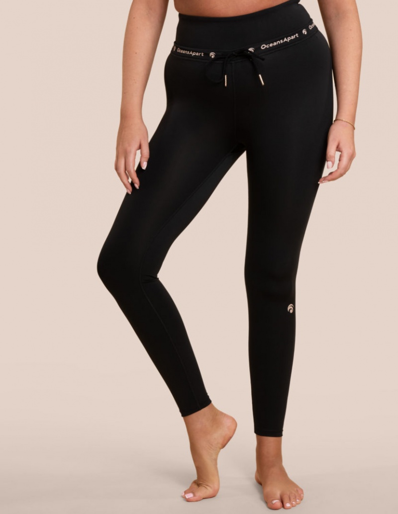 Black Women\'s Oceans Apart Josy Pant Leggings | USA NUY-9527