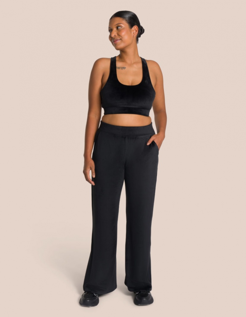 Black Women's Oceans Apart Kelly Wide Leg Set | USA VFT-2467