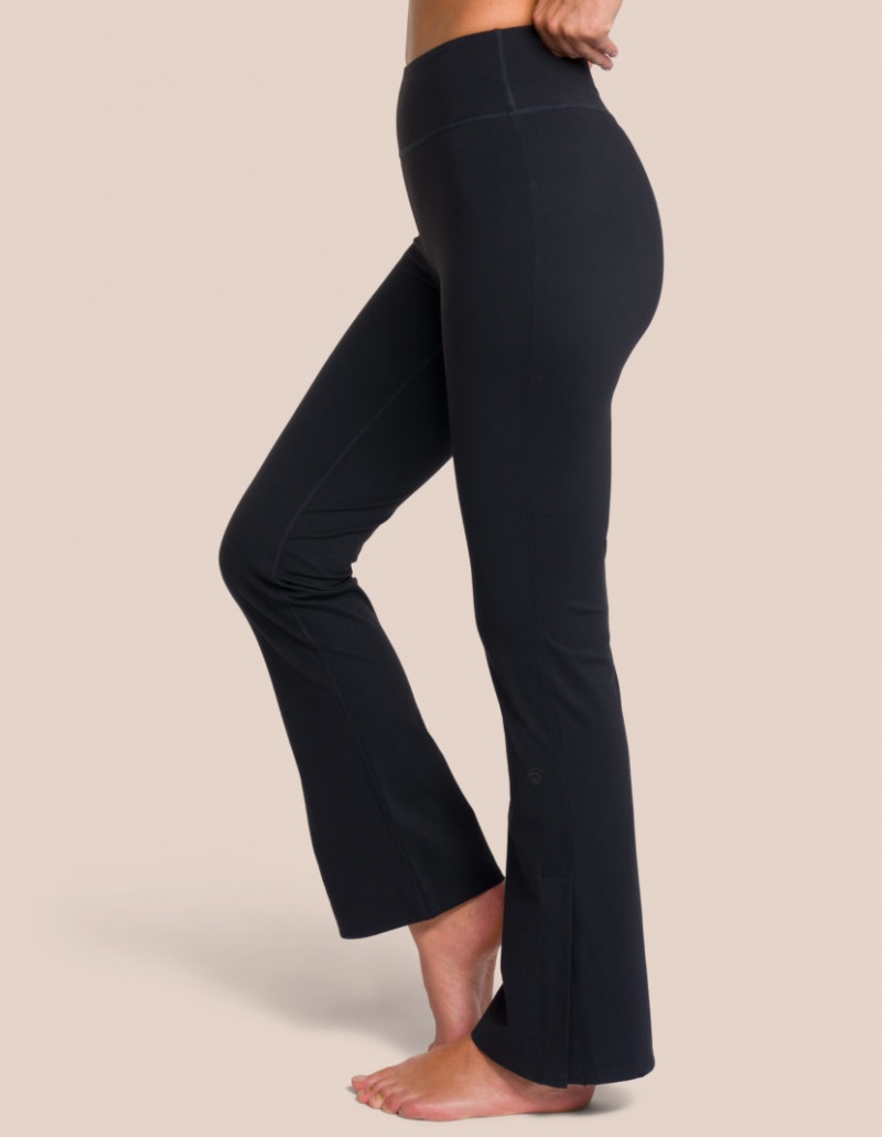 Black Women's Oceans Apart Shania Flared Pant Leggings | USA RIZ-9904