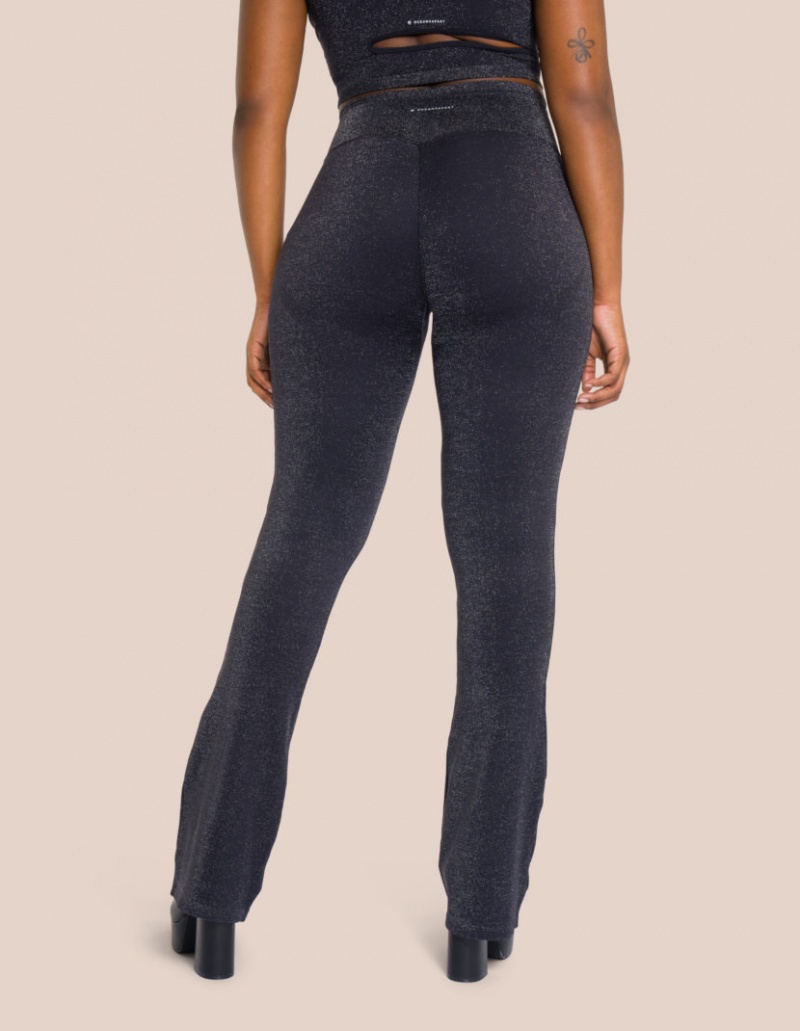 Black Women's Oceans Apart Stella Flared Pant Tall Leggings | USA ZQI-0591