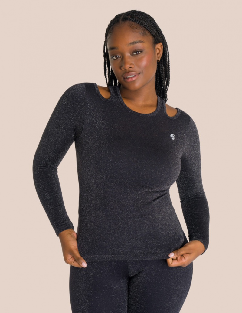 Black Women's Oceans Apart Stella Flared Longsleeve Set | USA IWC-0267