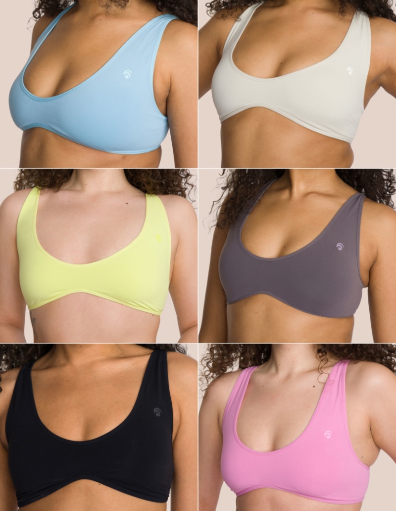 Black / Blue / Grey Purple / Pink Women\'s Oceans Apart Michelle Plain Kit Bra | USA SJB-6881