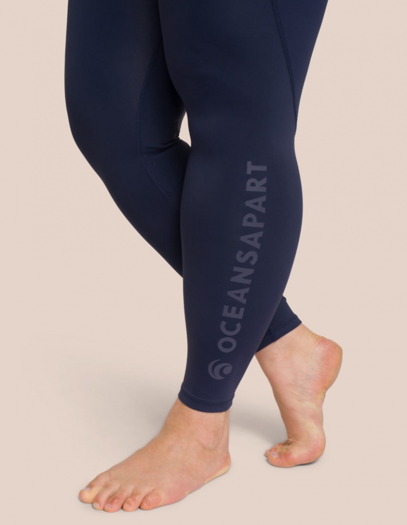 Blue Women's Oceans Apart Beauty Pant Curvy Leggings | USA LCZ-0956