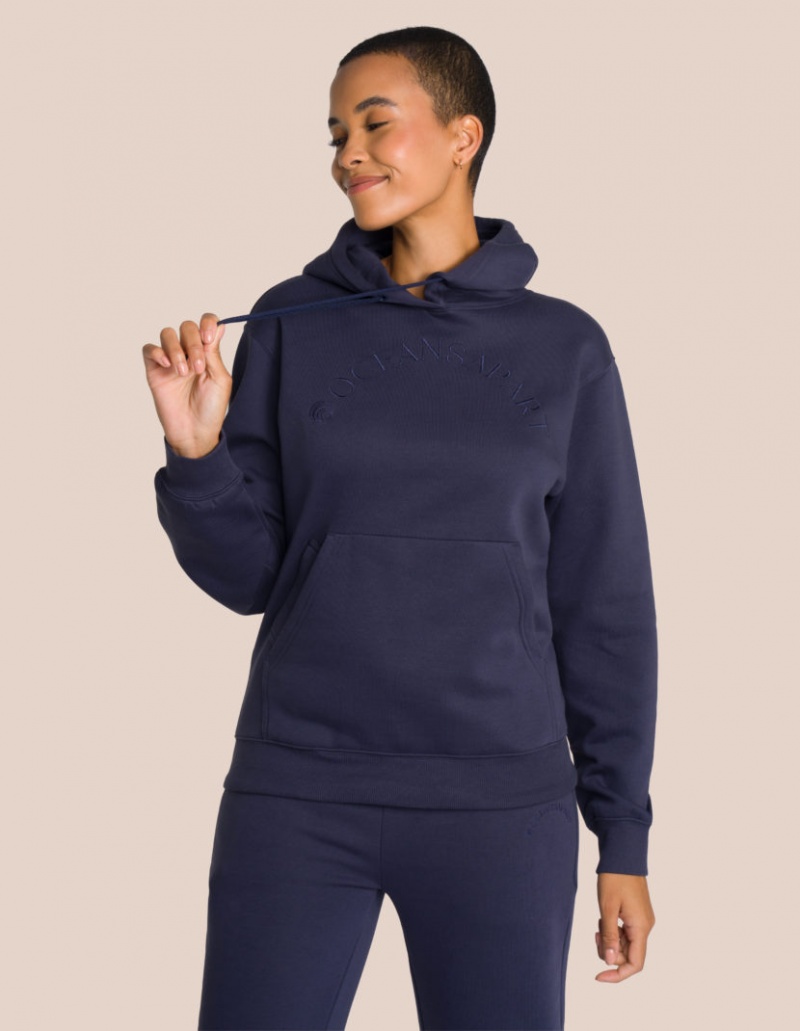 Blue Women's Oceans Apart Charly Sweat Deluxe Set | USA MAP-8186