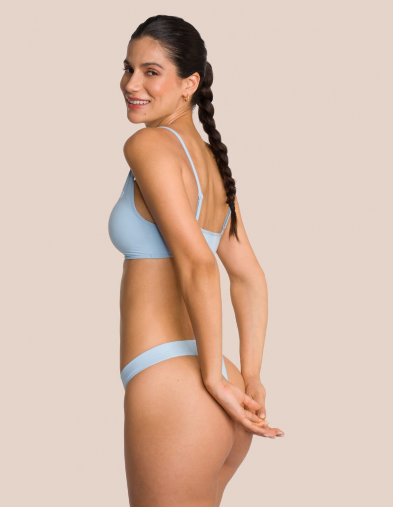 Blue Women's Oceans Apart Cloudy Thong Set | USA LVJ-0327