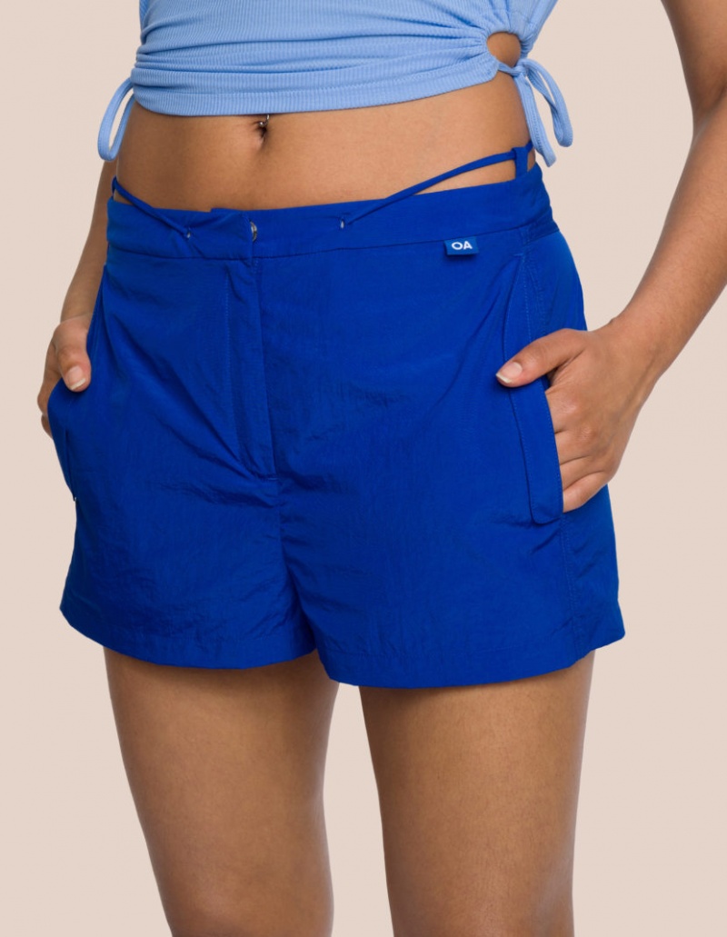 Blue / Blue Women's Oceans Apart Zola Short Move Set Set | USA FVP-1689