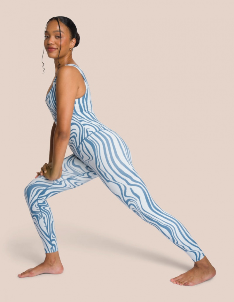 Blue / Turquoise Women's Oceans Apart Shania Jumpsuit Set | USA CBD-0721