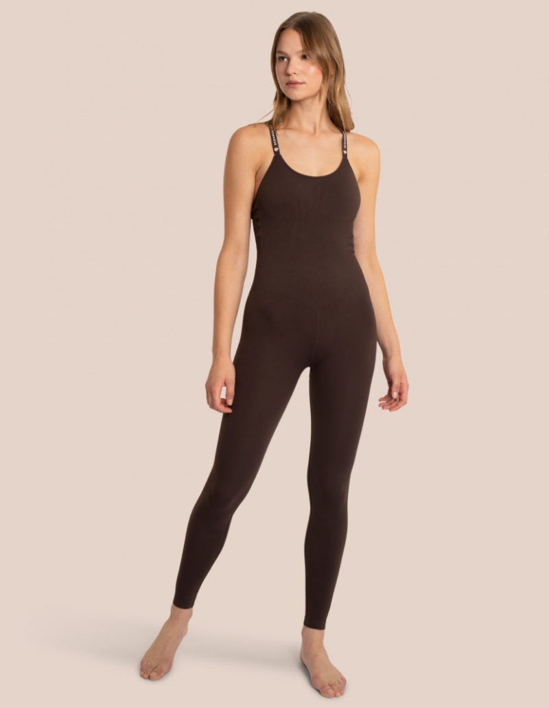 Dark Chocolate Women's Oceans Apart Brooke Jumpsuit | USA TMT-7708