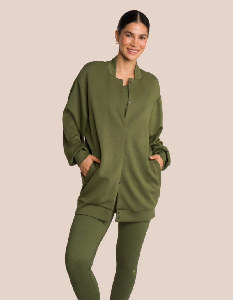 Deep Green Women's Oceans Apart Elodie Bomber Jacket Deluxe Set | USA SIT-7749