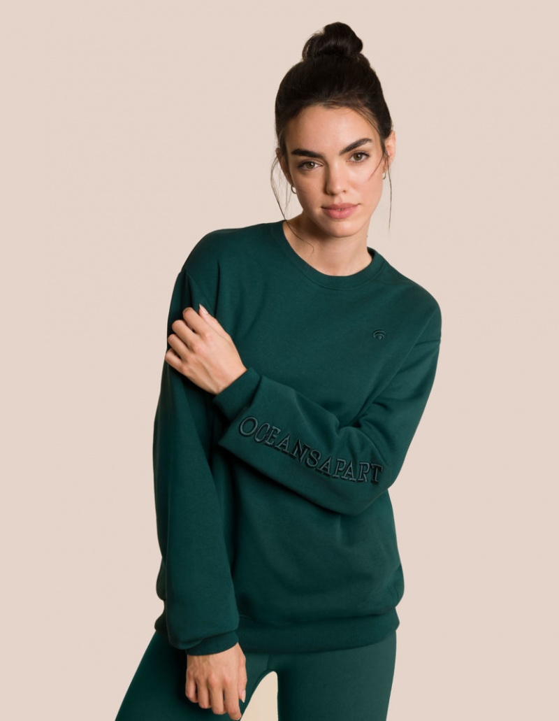 Deep Green / Dark Green Women's Oceans Apart Beverly Cozy Set | USA NFU-4705