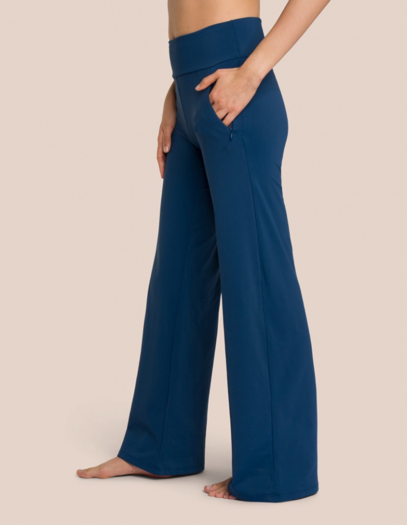 Deep Turquoise Women's Oceans Apart Florence Layer Straight Leg Set | USA RAM-1800