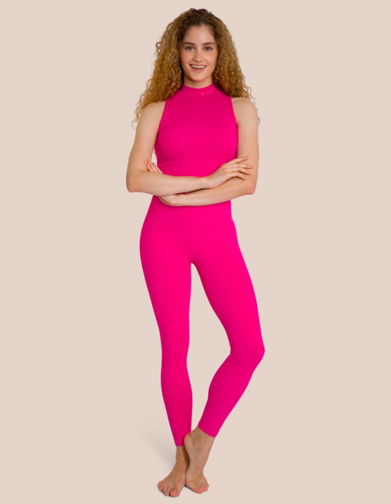 Fuchsia Pink Women's Oceans Apart Tara Turtleneck Set | USA REY-6100