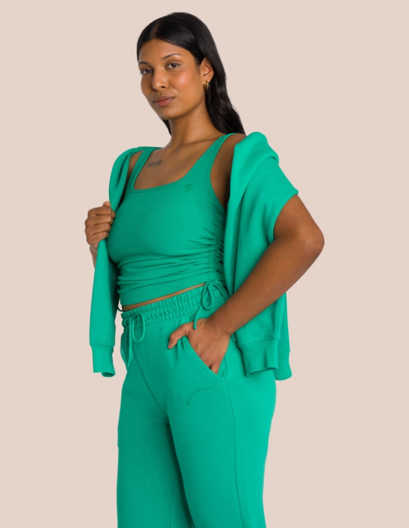 Green Women's Oceans Apart Charly Sweat Deluxe Set | USA KGQ-8681