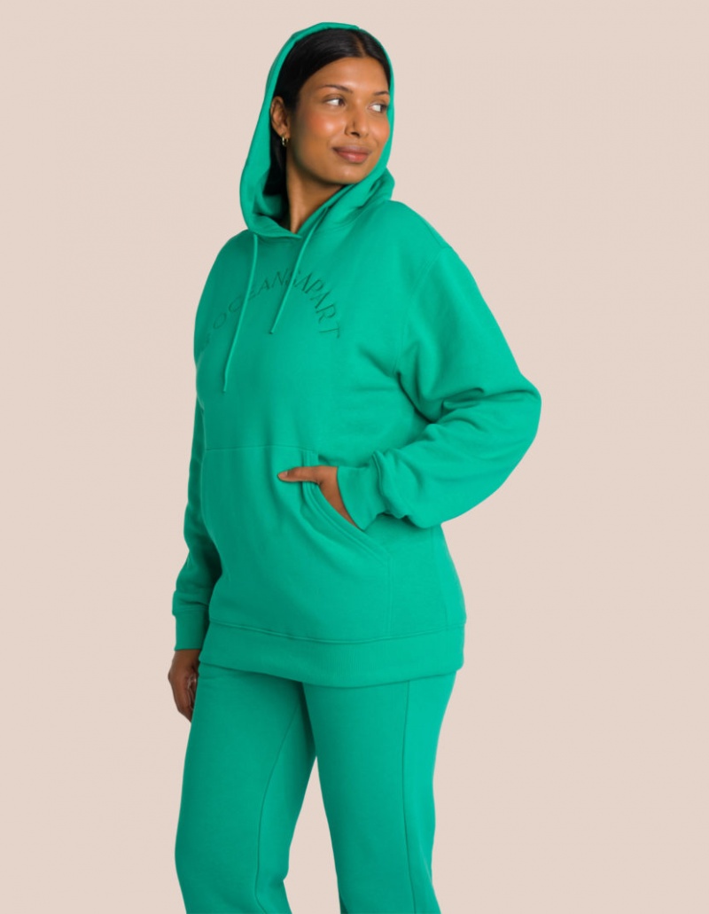 Green Women\'s Oceans Apart Charly Sweat Deluxe Set | USA KGQ-8681