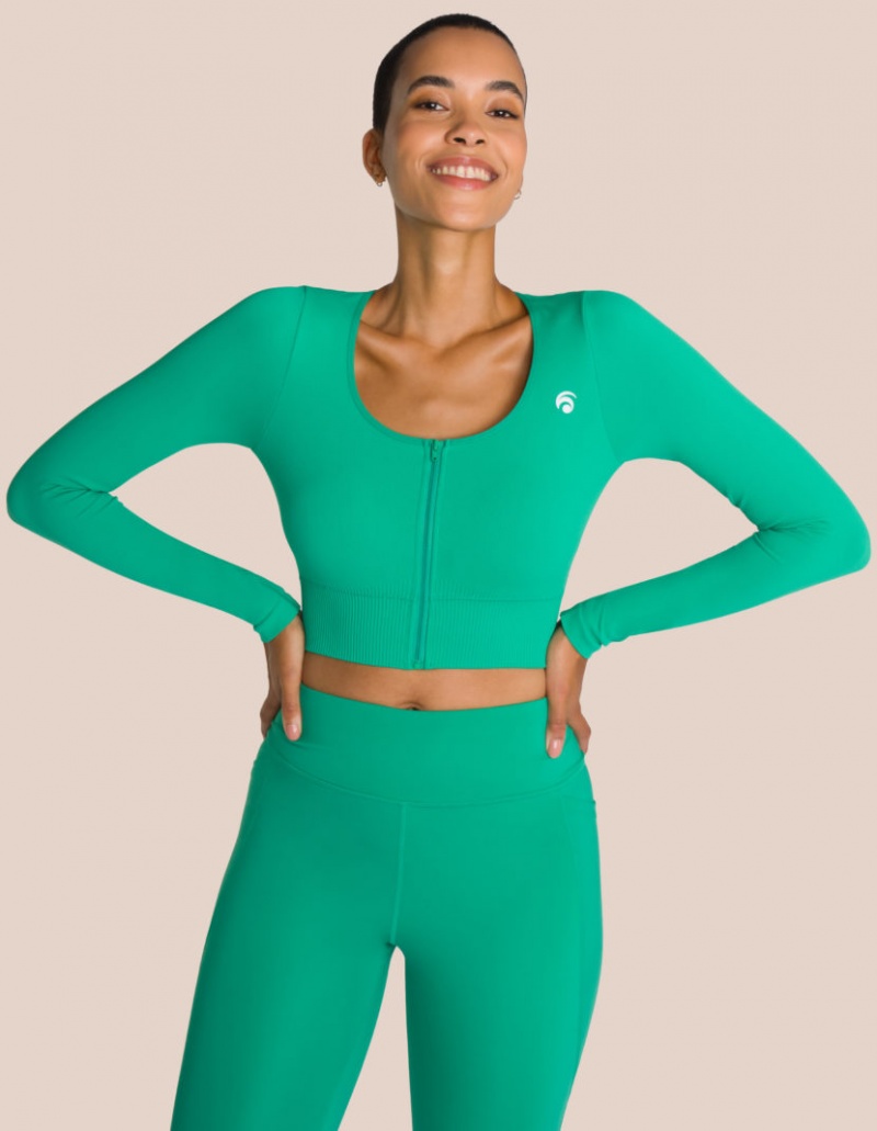 Green Women's Oceans Apart Rush Longsleeve Deluxe Set | USA XVX-3565