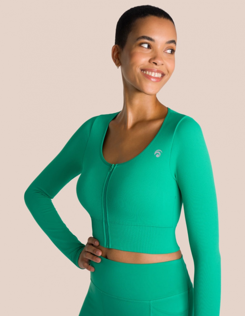 Green Women's Oceans Apart Rush Longsleeve Deluxe Set | USA XVX-3565