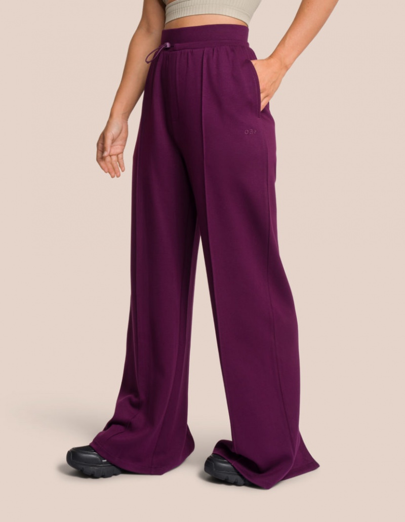 Grey Purple / Brown Women's Oceans Apart Elodie Asymmetric Wide Leg Set | USA BFX-4671