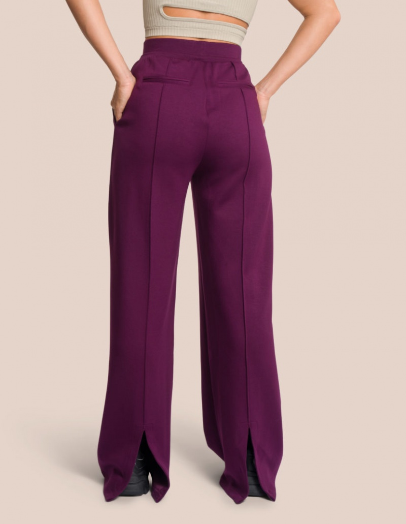 Grey Purple / Brown Women's Oceans Apart Elodie Asymmetric Wide Leg Set | USA BFX-4671