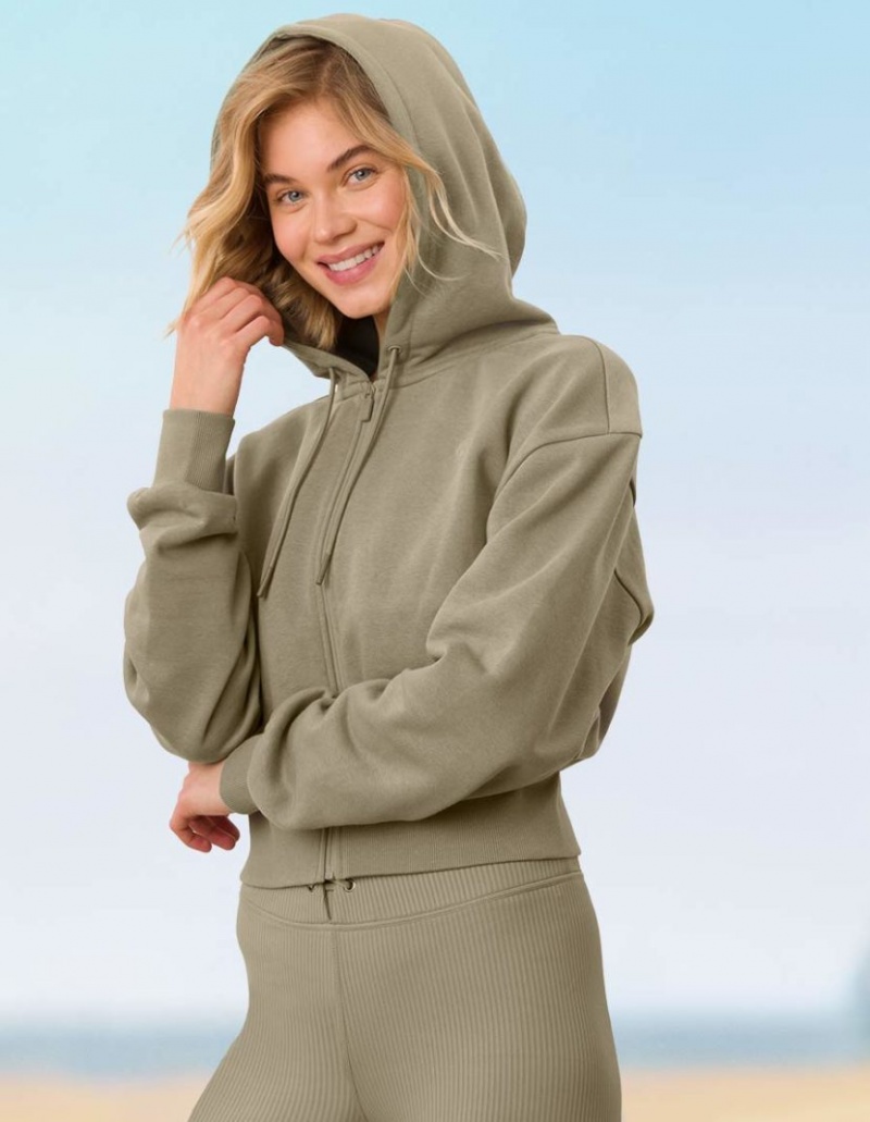 Khaki Women's Oceans Apart Trixy Zip Deluxe Set | USA OHO-4224