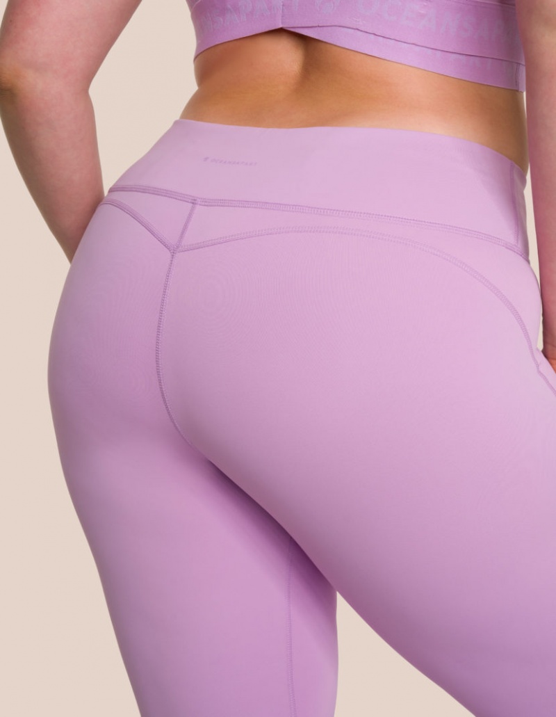 Lavender Women's Oceans Apart Beauty Pant Curvy Leggings | USA CPC-2473