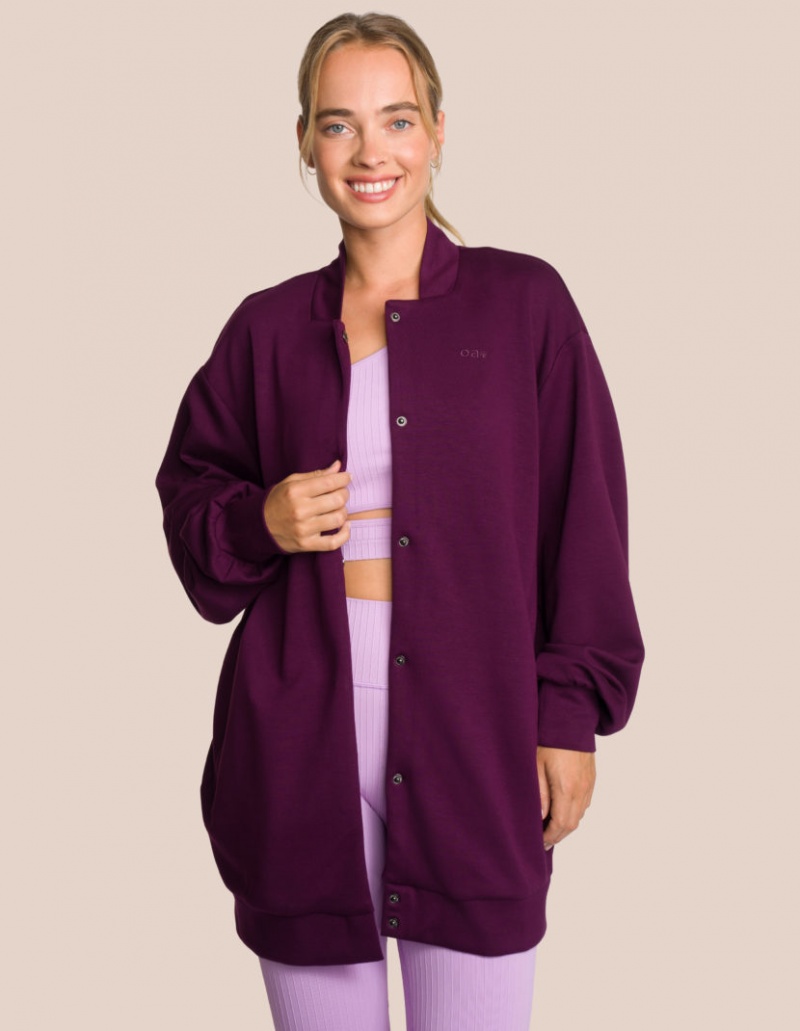 Lavender / Grey Purple Women's Oceans Apart Elodie Bomber Jacket Deluxe Set | USA GDI-8775