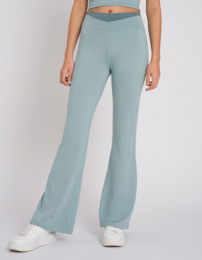 Light Grey Women's Oceans Apart Dahlia Flared Pant Leggings | USA KGY-0425