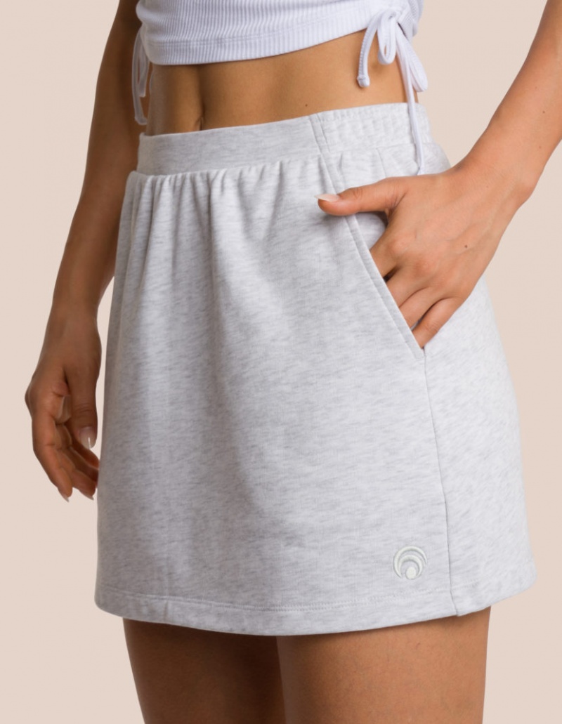 Light Grey / White Women's Oceans Apart Brooke Mini Skirt Set | USA OXP-6656