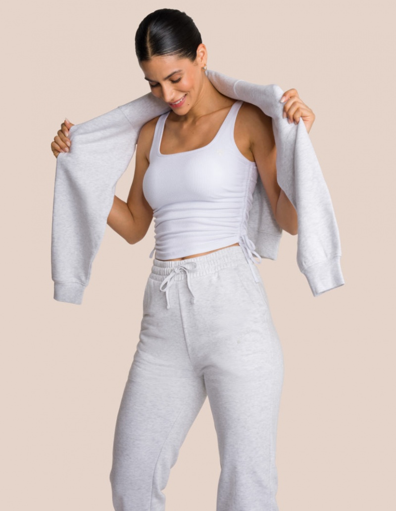 Light Grey / White Women\'s Oceans Apart Charly Sweat Deluxe Set | USA XKQ-1994