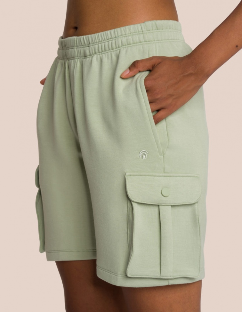 Olive Green Women's Oceans Apart Cruz Oversize Short Set | USA TRZ-7667