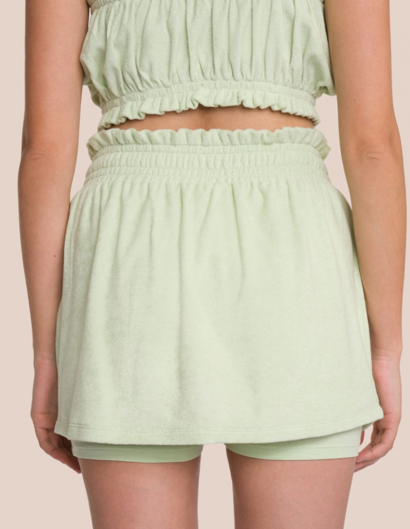 Olive Green Women's Oceans Apart Willow Skort Set | USA FIO-8533