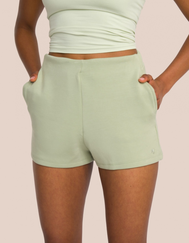 Olive Green / Olive Green Women's Oceans Apart Cruz Brooke Short Set | USA CMI-5054