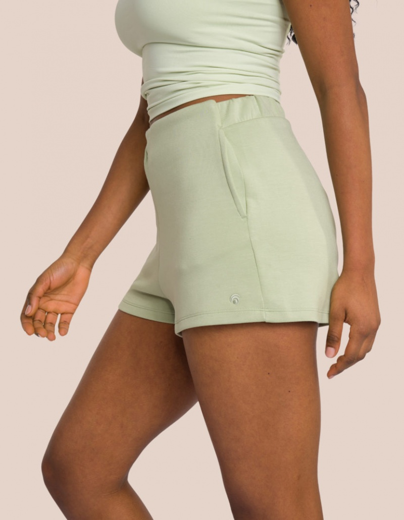 Olive Green / Olive Green Women's Oceans Apart Cruz Brooke Short Set | USA CMI-5054