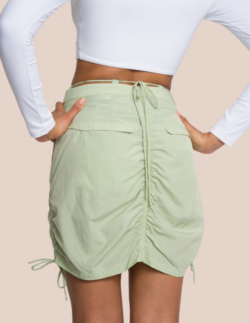 Olive Green / White Women's Oceans Apart Zola Skirt Twist Set | USA OVE-5565