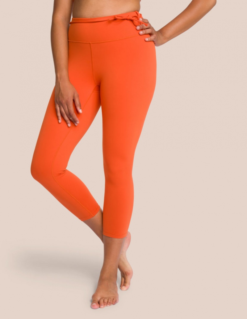 Orange Women\'s Oceans Apart Gianna Pant 7/8 Leggings | USA RNY-3103