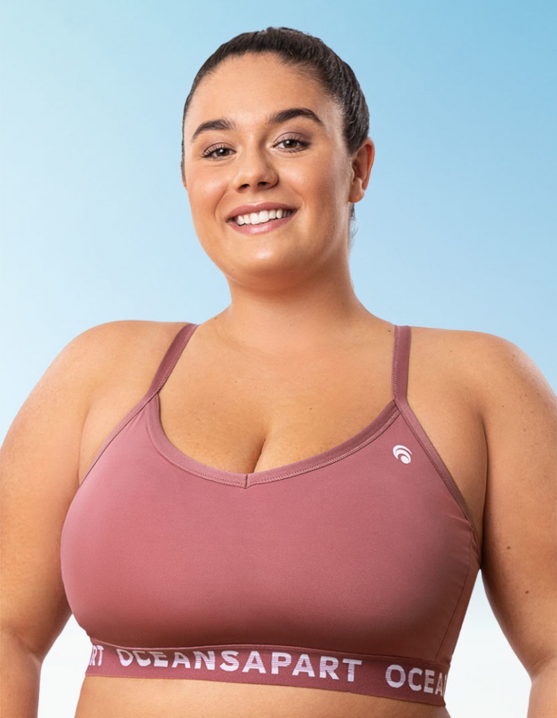 Pink Women's Oceans Apart Clare Deluxe Curvy Set | USA MYD-7277