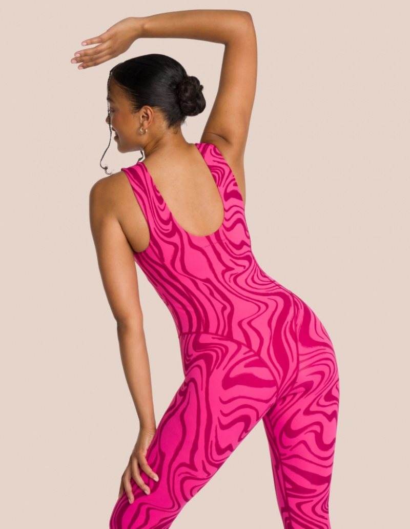 Pink / Deep Purple Women's Oceans Apart Shania Jumpsuit Set | USA WZV-5122