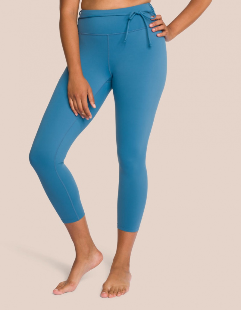 Turquoise Women\'s Oceans Apart Gianna Pant 7/8 Leggings | USA UMU-5637