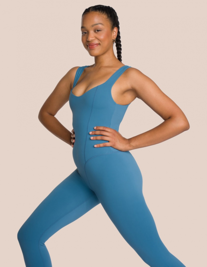 Turquoise Women's Oceans Apart Shania Jumpsuit Set | USA XZV-1357