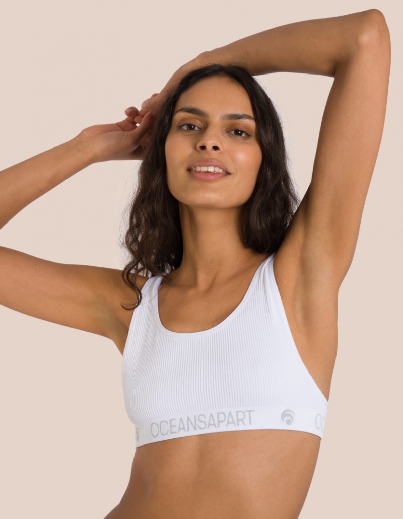 White Women\'s Oceans Apart Ariel Seamless Bra | USA PYJ-6500